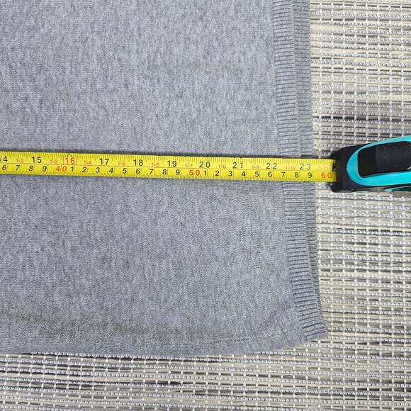 Liz Claiborne Sweater Womens Large Petite Grey Sleeveless Mock Neck Knit Casual - Picture 8 of 10